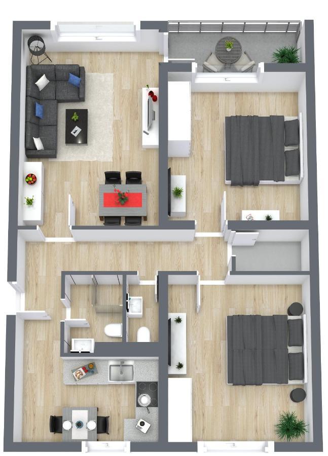 פרידריכסהאפן Apartment Eastside Mit 3 Zimmern Fur Bis Zu 5 Personen Mit Balkon מראה חיצוני תמונה